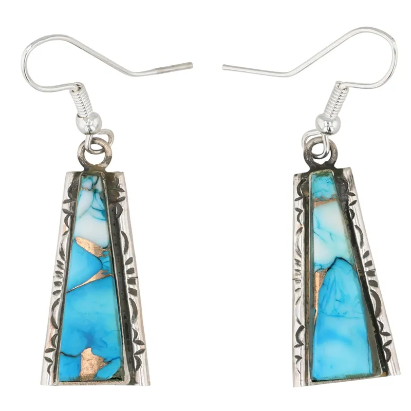 Steve Francisco Navajo Sterling Ice Blue Dahlia Earrings from auction in Ravenna, Ohio — image 32