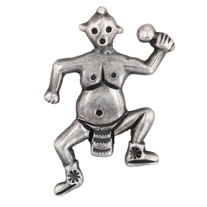 Vintage Signed Navajo Sterling Mudhead Pendant from auction in Ravenna, Ohio — image 34