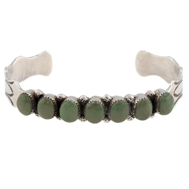 Paylee & Darlene Coonsis Zuni Sterling Turquoise Cuff Bracelet from auction in Ravenna, Ohio — image 36