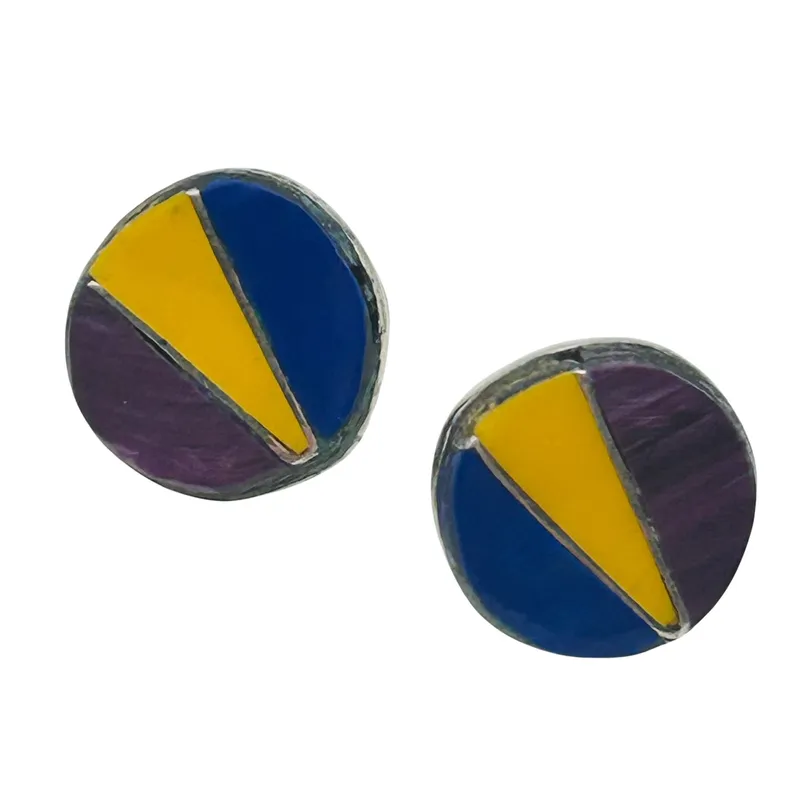 Karen Lalio Zuni Sterling Multi-Stone Earrings from auction in Ravenna, Ohio — image 18