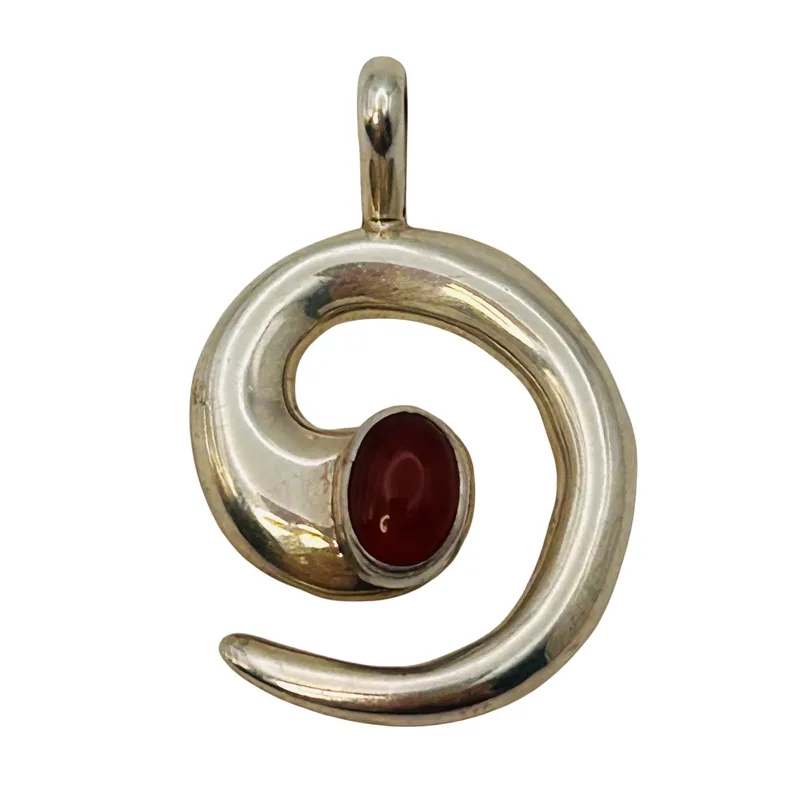 Lowell Draper Navajo Sterling Carnelian Pendant from auction in Ravenna, Ohio — image 31