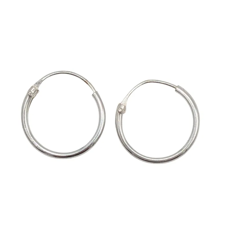 Sterling Silver Endless Hoop Earrings from auction in Ravenna, Ohio — image 4