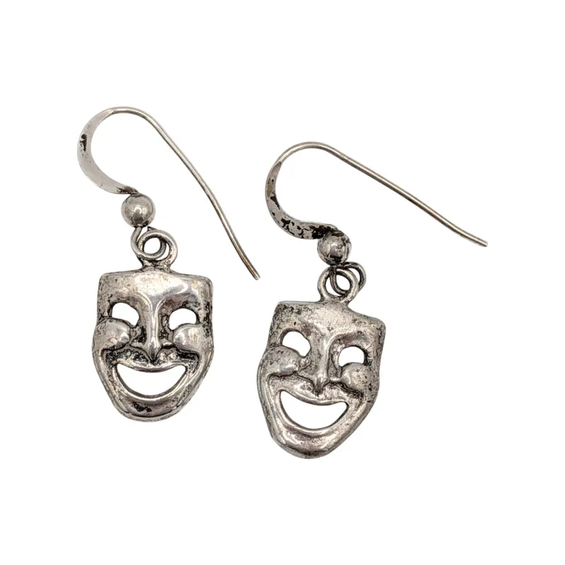 Sterling Silver Vintage Comedy Mask Earrings from auction in Ravenna, Ohio — image 14