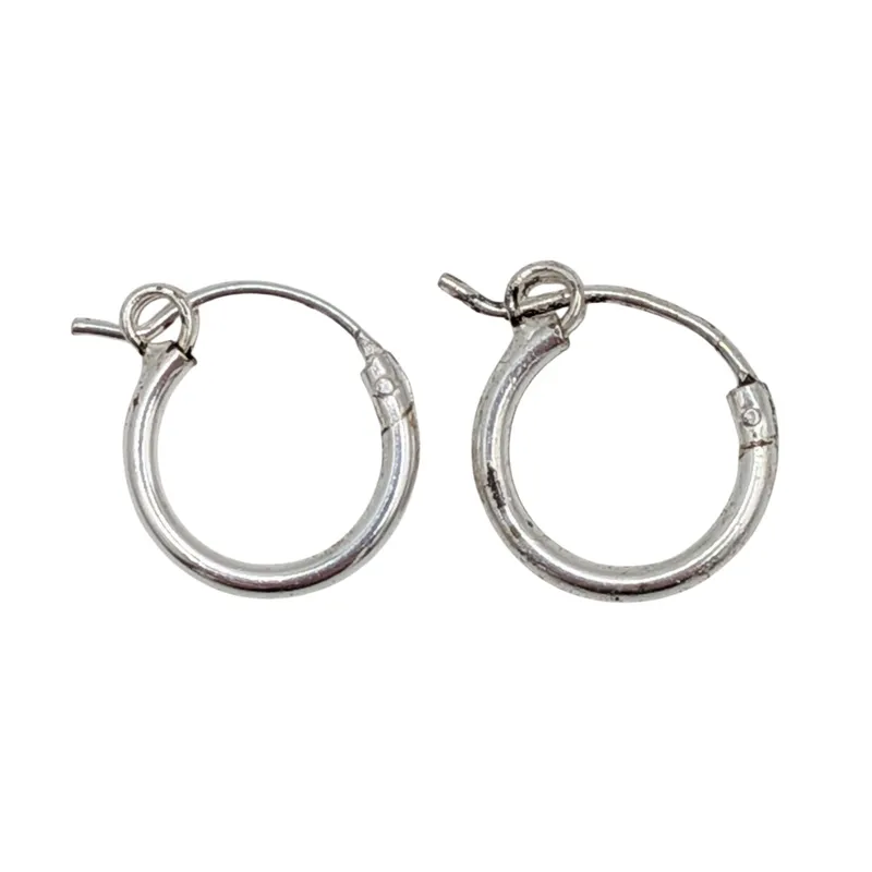 Sterling Silver Petite Polished Hoop Earrings from auction in Ravenna, Ohio — image 35