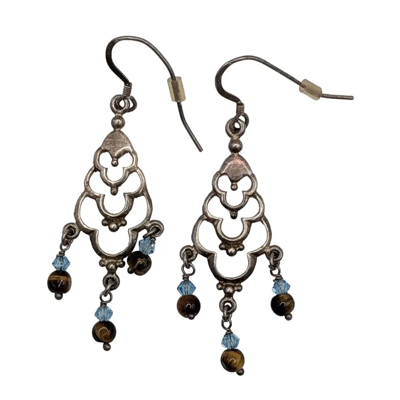Sterling Multi Bead Dangle Earrings from auction in Ravenna, Ohio — image 29