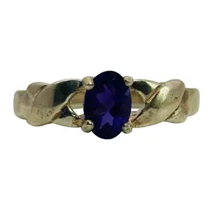 Sterling Amethyst Ring Sz 6