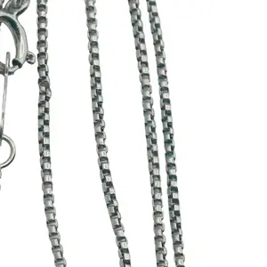 Signed Sterling Box Chain Necklace