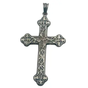 Sterling Overlay Cross Pendant