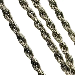 Italy Sterling Rope Chain Necklace