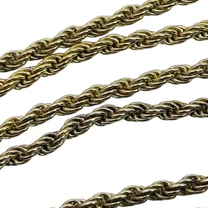 Signed Italy Sterling Rope Chain Necklace