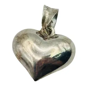 Sterling Puffy Heart Pendant
