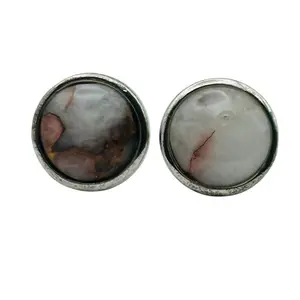 Signed Sterling Agate Earrings
