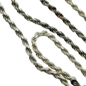Italy Sterling Rope Chain Necklace