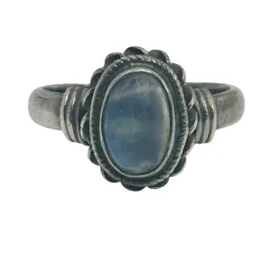 Sterling Moonstone Oval Ring Sz 4.5