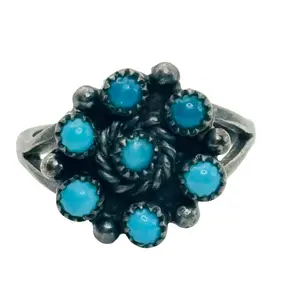 Navajo Vintage Sterling Turquoise Ring Sz 5.5