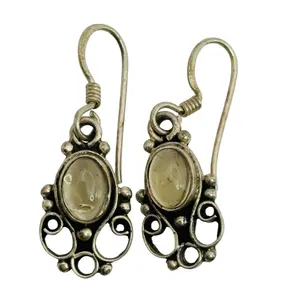 Sterling Tourmaline Dangle Earrings