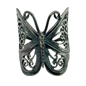 Sterling Butterfly Swirl Ring Sz 5