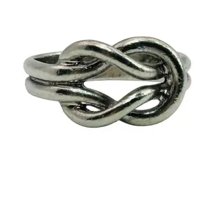 Sterling Knotted Ring Sz 7