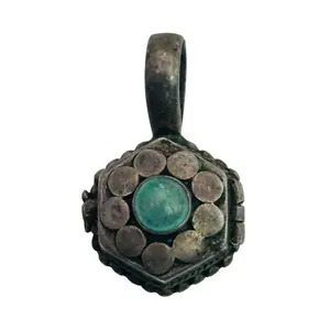Sterling Jade Locket Pendant