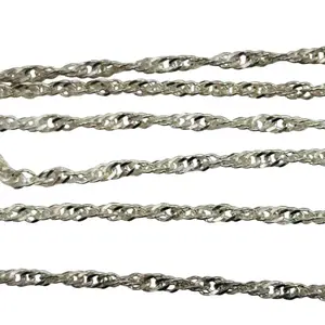 KA1772 Italy Sterling Twisted Curb Chain Necklace