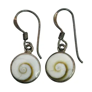 Sterling Shiva Shell Earrings