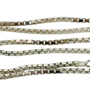 Italy Sterling Box Chain Necklace