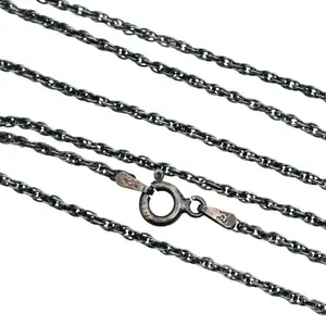 Milor Italy Sterling Rope Chain Necklace