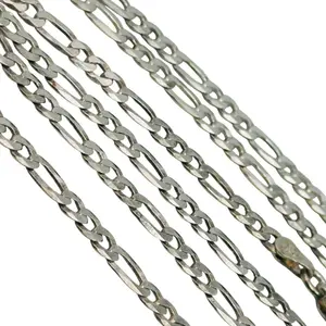 Italy Sterling Figaro Chain Necklace