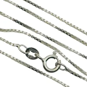 Italy Sterling Box Chain Necklace