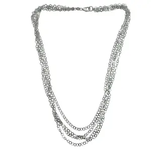 Signed Sterling Multi Chain Necklace