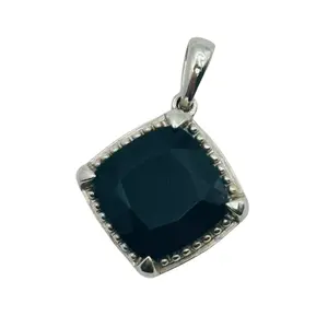 Signed Sterling Onyx Pendant