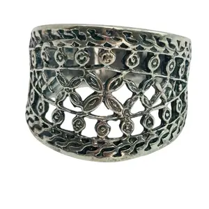 Sterling Cut Out Decorative Ring Sz 10