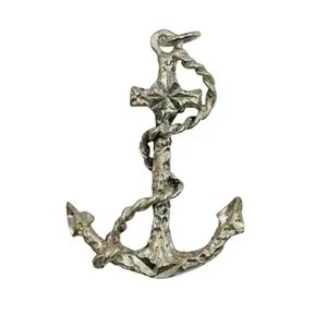 Sterling Anchor Textured Pendant