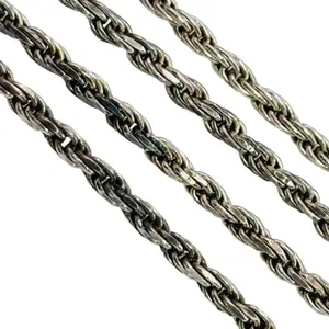 Italy Sterling Rope Chain Necklace