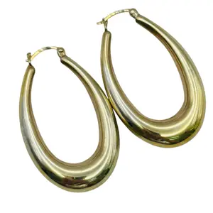 Ross Simons Sterling Hoop Puffy Earrings