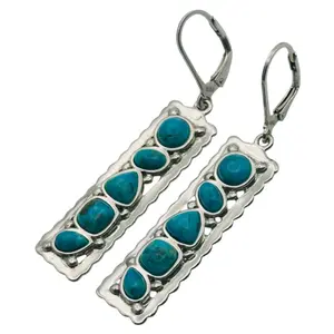 Signed Sterling Turquoise Earrings