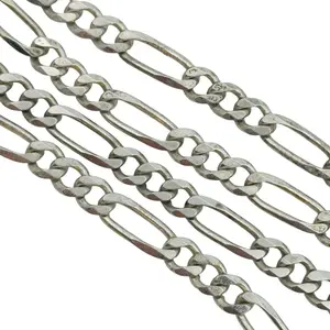 Italy Sterling Figaro Chain Necklace
