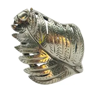 Ilaria Sterling Leaf Stamped Ring Sz 7