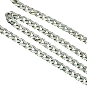 Signed Sterling Curb Chain Necklace