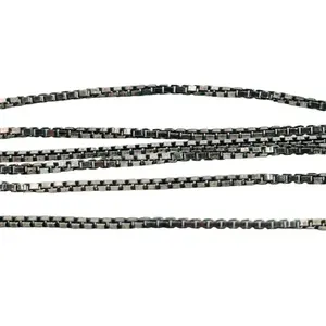 Italy Sterling Box Chain Necklace