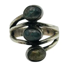 Sterling Labradorite Ring Sz 8
