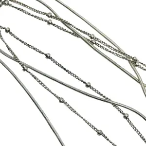 Sterling Round Beaded Snake Chain Necklace