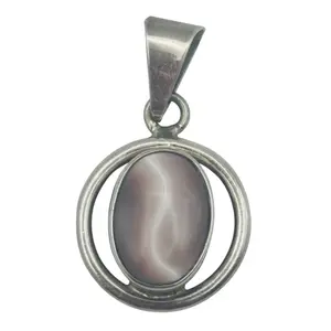 Taxco Mexico Sterling Agate Pendant