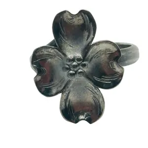 NYE Sterling Dogwood Blossom Ring Sz 6