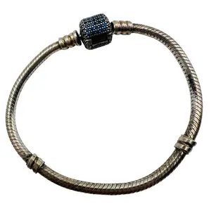 Pandora Sterling Round Snake Chain Bracelet