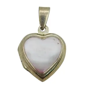Sterling Mother Of Pearl Heart Locket