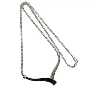 Sterling Diamond Point Necklace