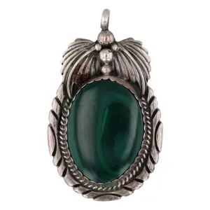 Navajo Sterling Malachite Pendant