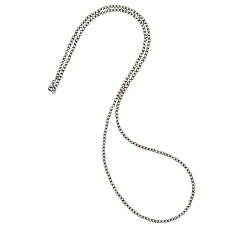Southwest Sterling Oxidized Bead Necklace from auction in Ravenna, Ohio — image 11