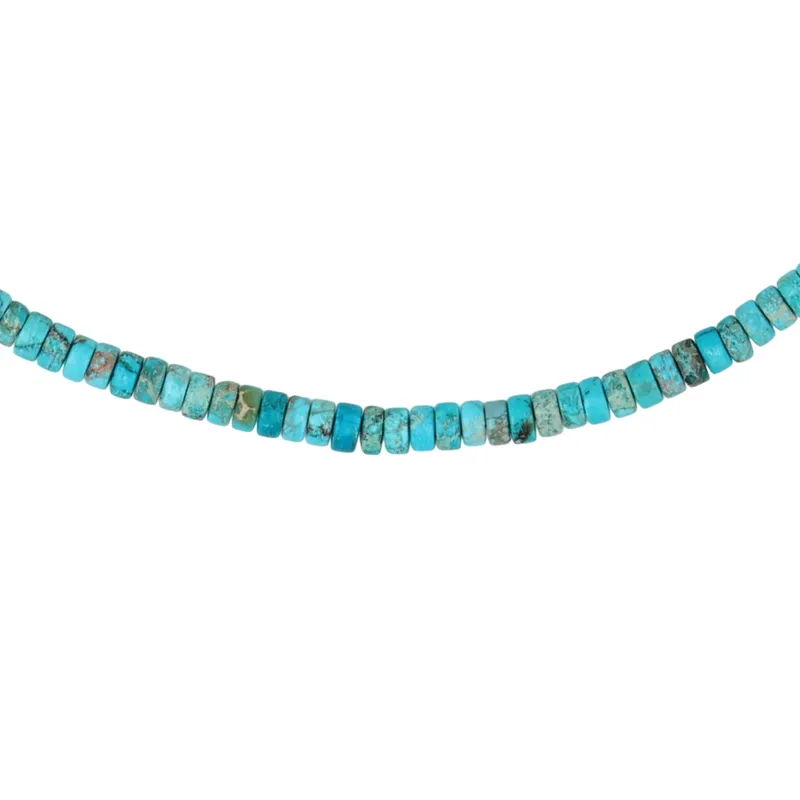 Southwest Sterling Kingman Turquoise Bead Necklace from auction in Ravenna, Ohio — image 15